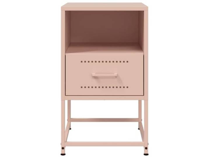RJPLMFV Nachttische, 2-teilig, Stahl, Rosa, 36 x 39 x 60,5 cm Industrie-Stil, großer Stauraum, leicht zu reinigen, multifunktional, dekoratives Display