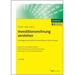 Investitionsrechnung verstehen, Fachbücher von Jürgen Grabe, Klaus-Dieter Däumler, Christoph R. Meinzer