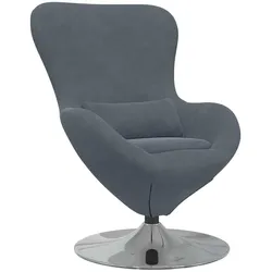 vidaXL Eiersessel Dunkelgrau 63 x 73 x 90 cm Samt