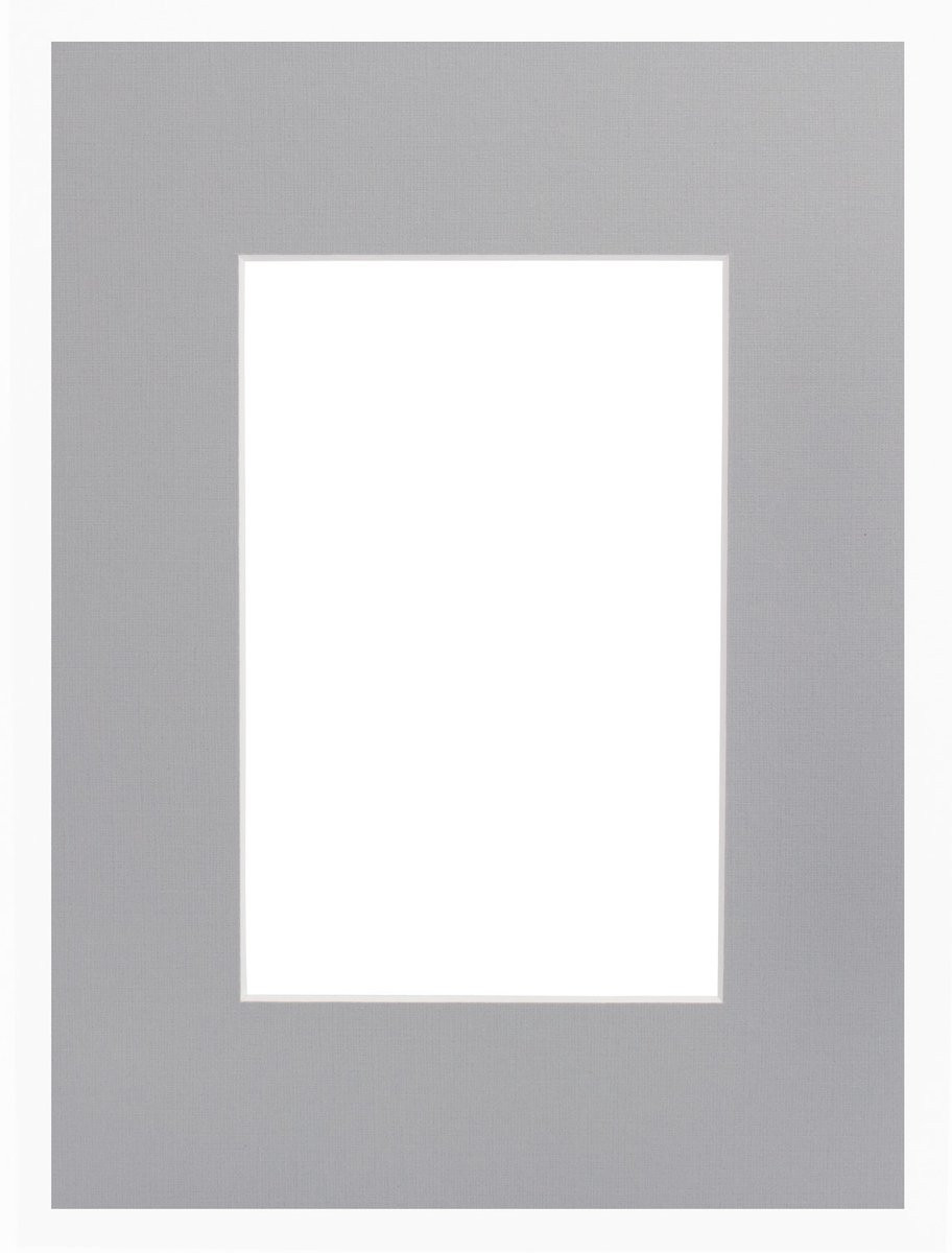 PacklinQ Passe-partouts 822 Grijs, 40 x 50 cm met 27 x 34 cm uitsnede, 5 stuks