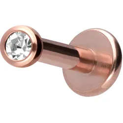 Titan Labret mit Innengewinde KRISTALL