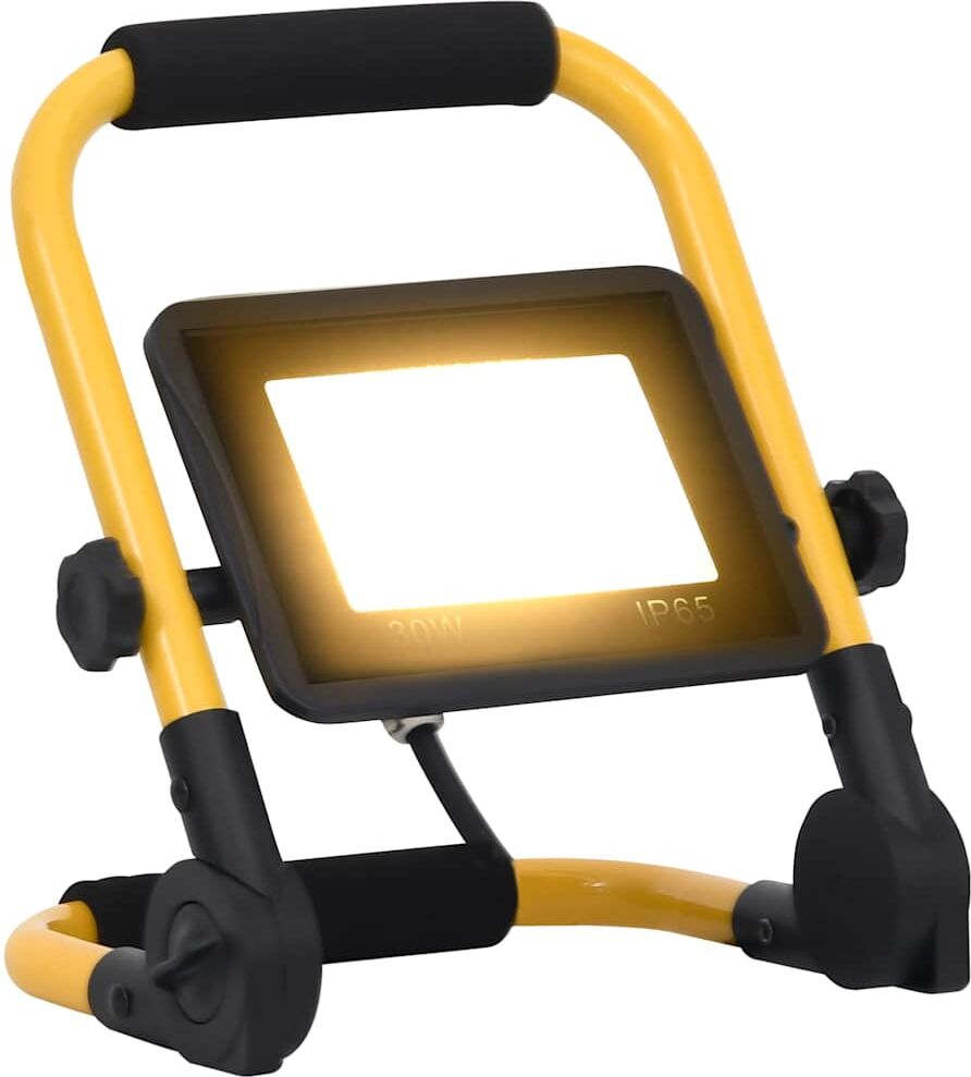 vidaXL Projecteur à LED avec poignée 30 W Blanc chaud