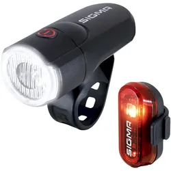 SIGMA LED Batterieleuchten Set Aura 30+Curve schwarz