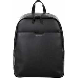 A|X ARMANI EXCHANGE Herren Rucksack - Alex Backpack, Lederimitat, 41x32x14cm (HxBxT) Schwarz / One Size