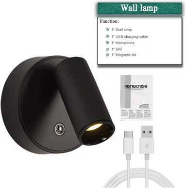 Inspire Picks Mini Magnetic LED Spotlight Wireless Rechargeable Dimmable Wall Light With 3 Lighting Modes touch 1pc 3000k 4000k 6000k dc5v