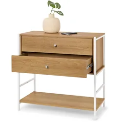 Tchibo - Kommode »Grade« mit 2 Schubladen - 80,3x40x76,8cm - silber -