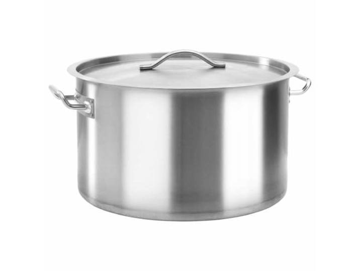 WXGTBKPR Suppentopf Edelstahl 58 L Kochtopf mit Deckel & 2 Griffen 50×30 Ideal für Gastronomie, Induktions- & Gasherde geeignet, Robustes Material