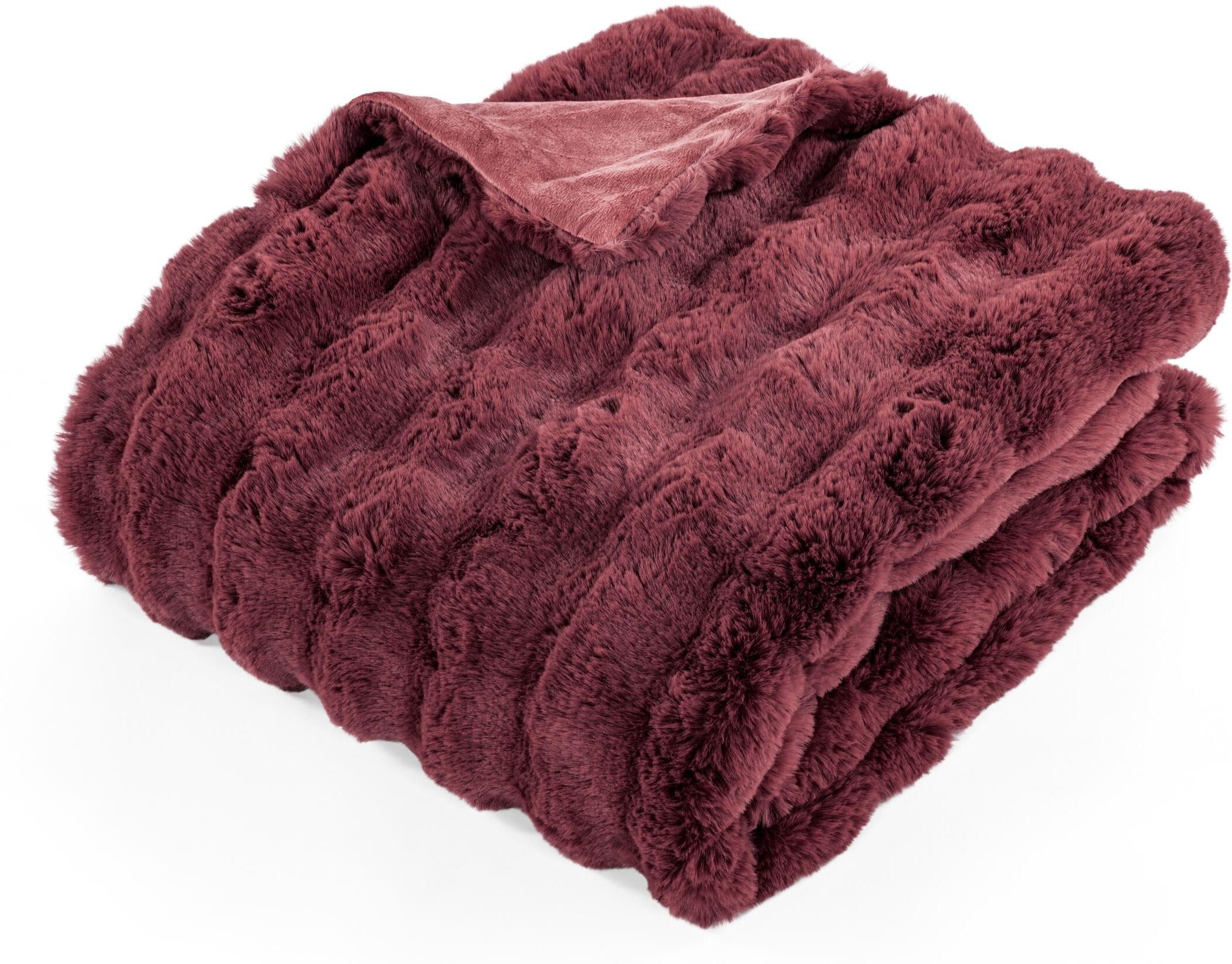 Wohndecke "Tiseco Bubble Rabbit Stripe 130 x 180 cm", rot (bordeaux), B:130cm L:180cm, Obermaterial: 100% Polyacryl, Wohndecken, Wohndecke bordeaux B/L: 130cm x 180cm