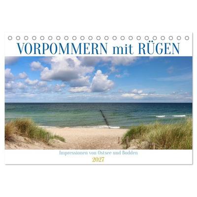 Vorpommern mit Rügen (Tischkalender 2027 DIN A5 quer), CALVENDO Monatskalender
