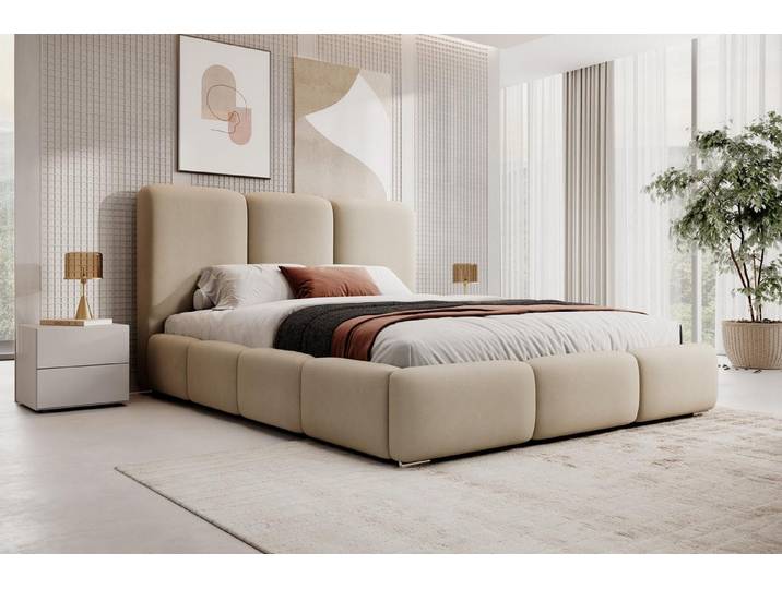 Compleo Polsterbett BUBBLE, Top ANGEBOT!, Designerbett, gepolstertes Kopfteil, Viele Varianten zur Auswahl–wählen Sie Größe und Farbe!