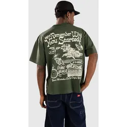 Dravus Positive Message Cropped T-Shirt forest green Gr. L