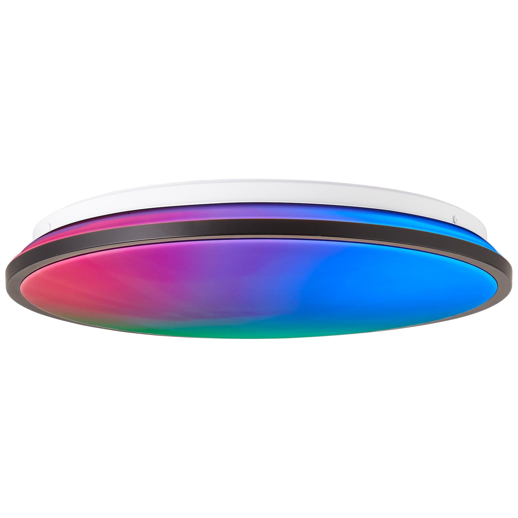 Brilliant Heida LED Deckenleuchte 39cm schwarz , Metall/Kunststoff , 1x 24 W LED integriert , (Lichtstrom: 2500lm , Lichtfarbe: 3000-6500K)
