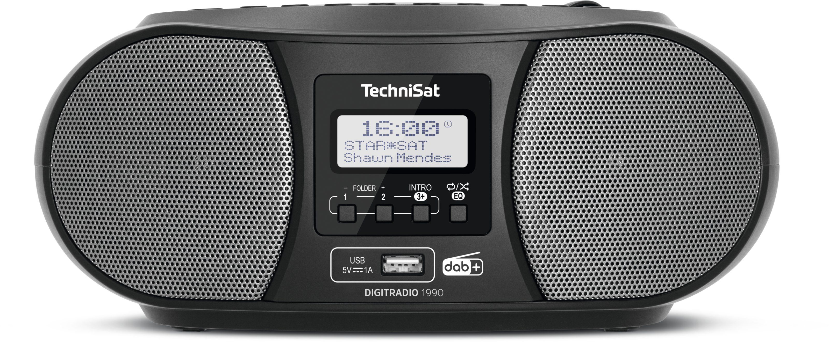 TechniSat DigitRadio 1990 Bluetooth DAB+, FM Radio Tragbar (Schwarz, Grau) 0000/3952