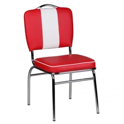 WOHNLING Esszimmerstuhl American Diner WL1.715 rot/weiß