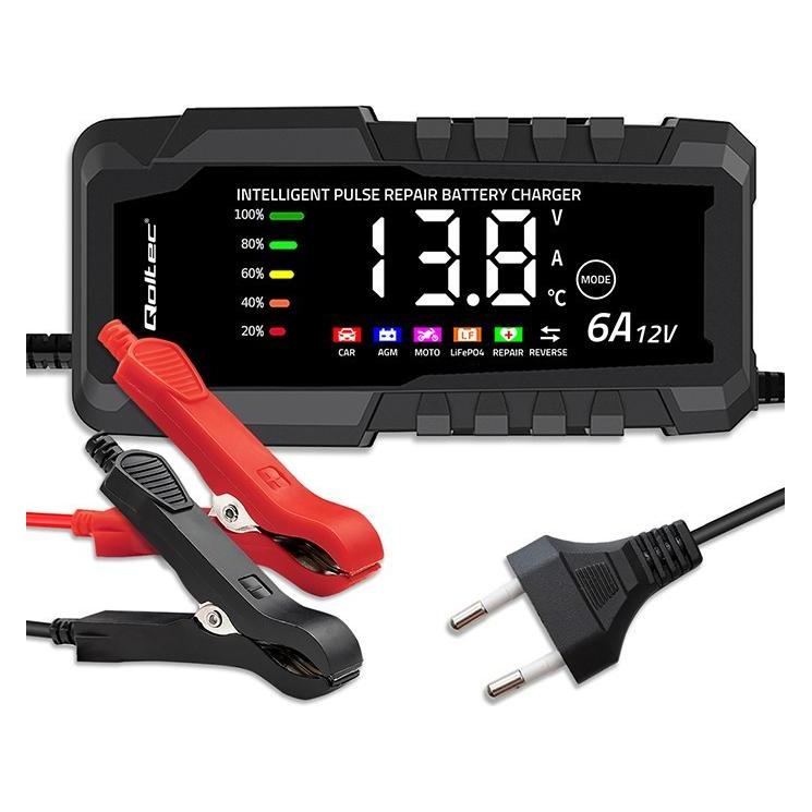Qoltec Mikroprozessor-Ladegerät 12V 6A (52494)