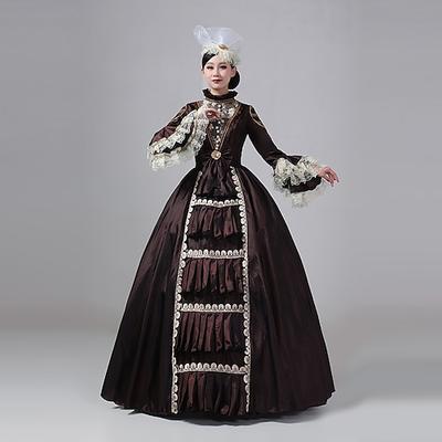 cinderella vintage prinzessin kolonialzeit kleid rokoko viktorianischen vintage cosplay performance party halloween 3/4-ärmel maxi halloween