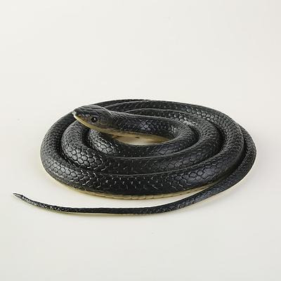 Realistische falsche Gummischlange Schwarze falsche Schlangen 49 Zoll lang April Fool's Day Weihnachtsgeschenk