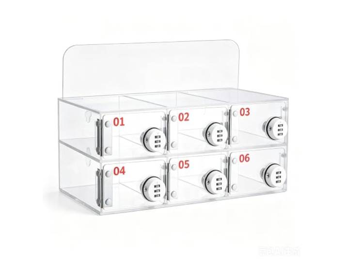Dtyubfg Handy-Schließfach, Acryl Handy Aufbewahrungsspind - Transparent,mit Türschlössern und Schlüsseln, Wandmontierter Schrank, Taschenbüro, Klassenzimmer, Fitnessstudio, Box