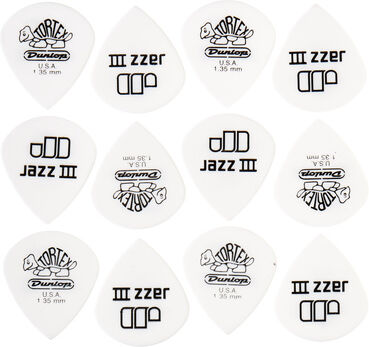 Dunlop Tortex Jazz III White 1,35 Blanc
