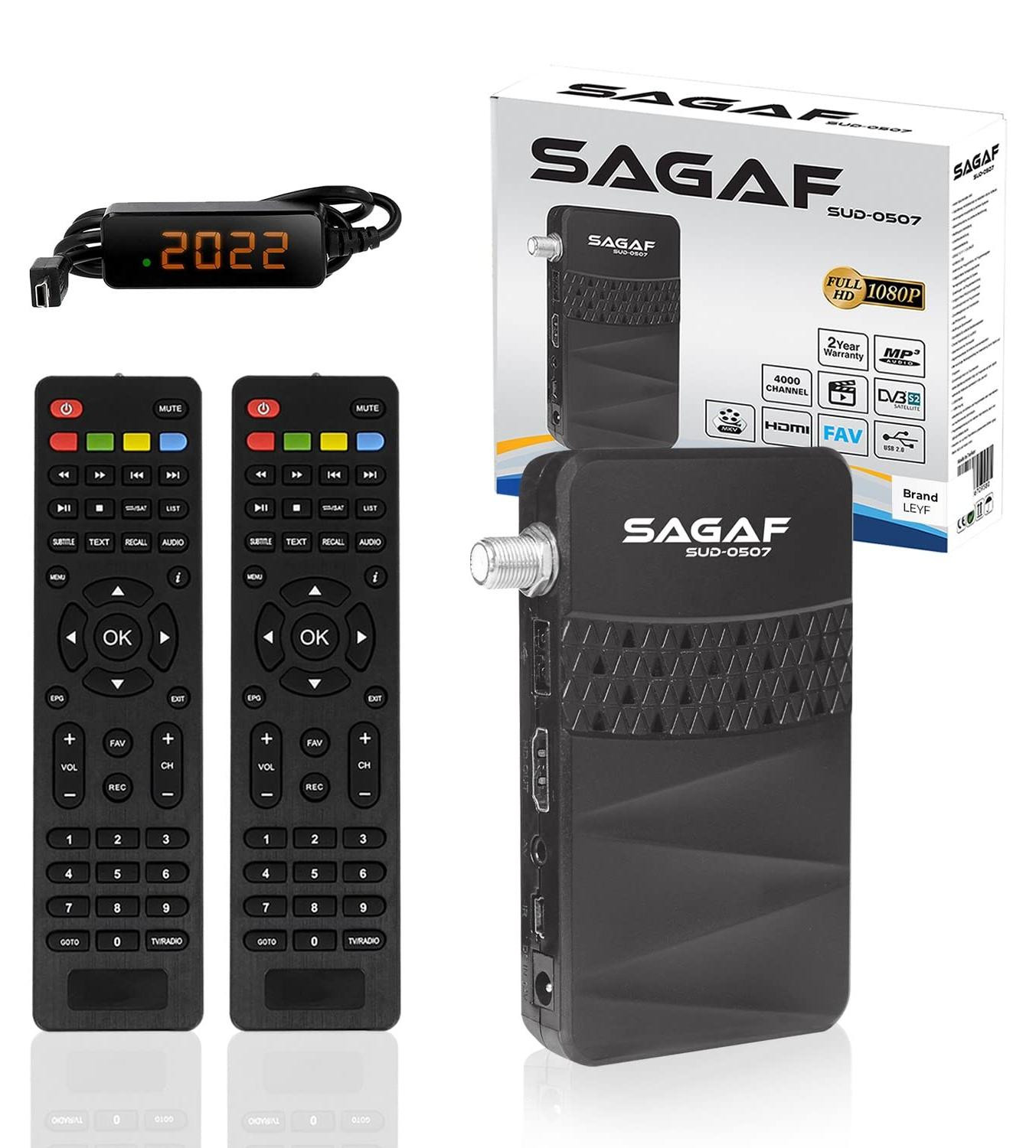 LEYF & Sagaf SUD-0507 Mini Satellietontvanger - DVB-S2
