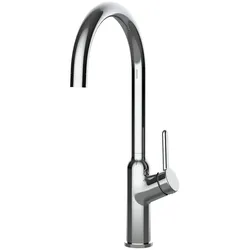 VIZIO Wasserhahn Küchenarmatur, Produktlinie BOD, mit 360° schwenkbarem U-Auslauf, Verchromt