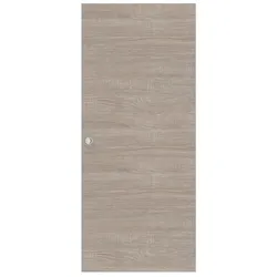 Optimum, Zubehör Türbeschlag, - Kit Schiebetür + Schiene + Verona-Leiste - H. 204xB.83xP.4 cm - Eiche Taupe