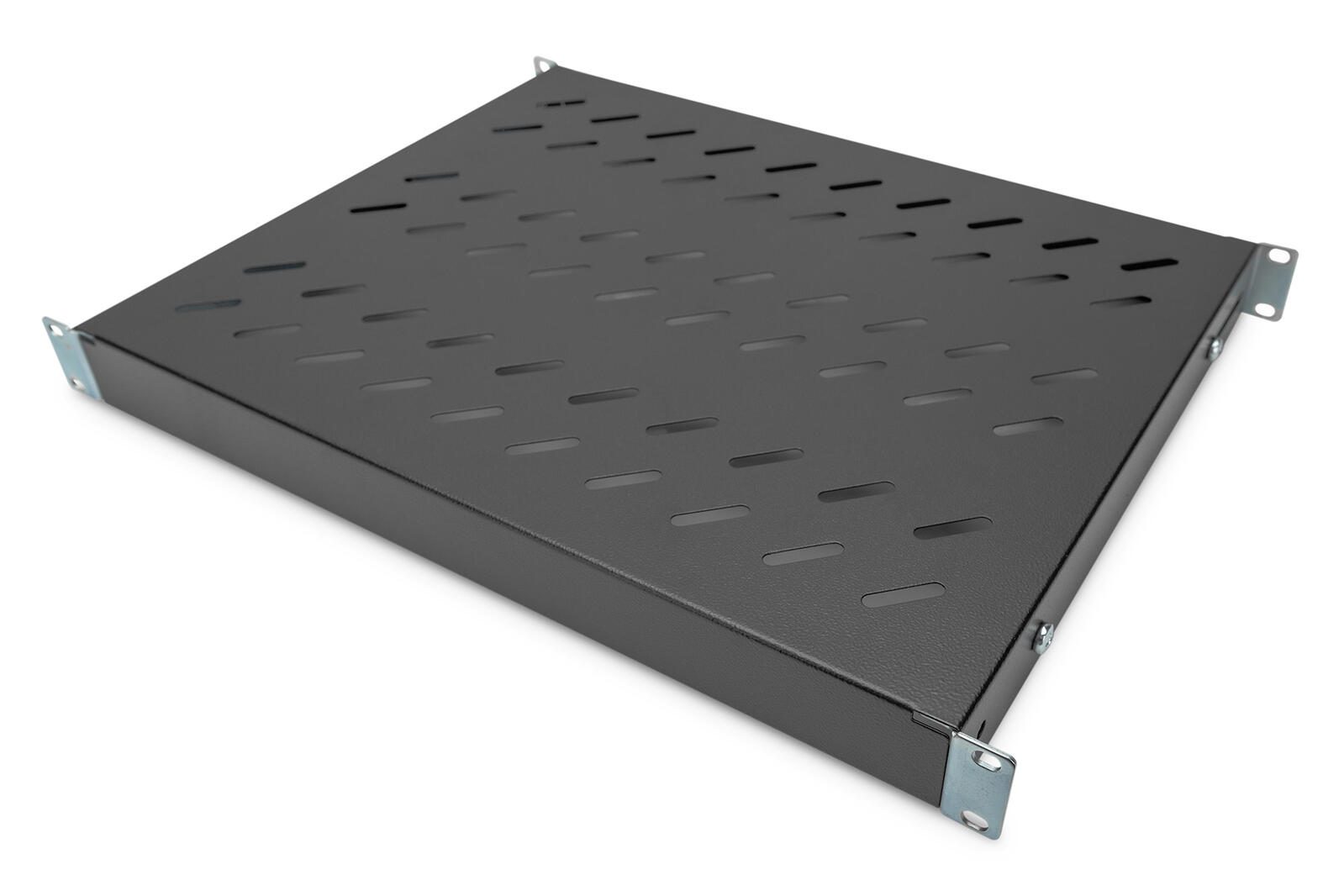 Digitus Fachboden 19"-Schränke festeinbau für 600mm Tiefe verstellbar bis 50kg 1HE RAL9005 schwarz (DN-97645)