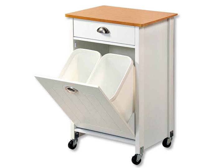 Kesper Servierwagen, Weiß, Erle, 1 Schublade(n) Schubladen, rechteckig, 50x79x37 cm, Fsc, Esszimmer, Barmöbel, Barwagen