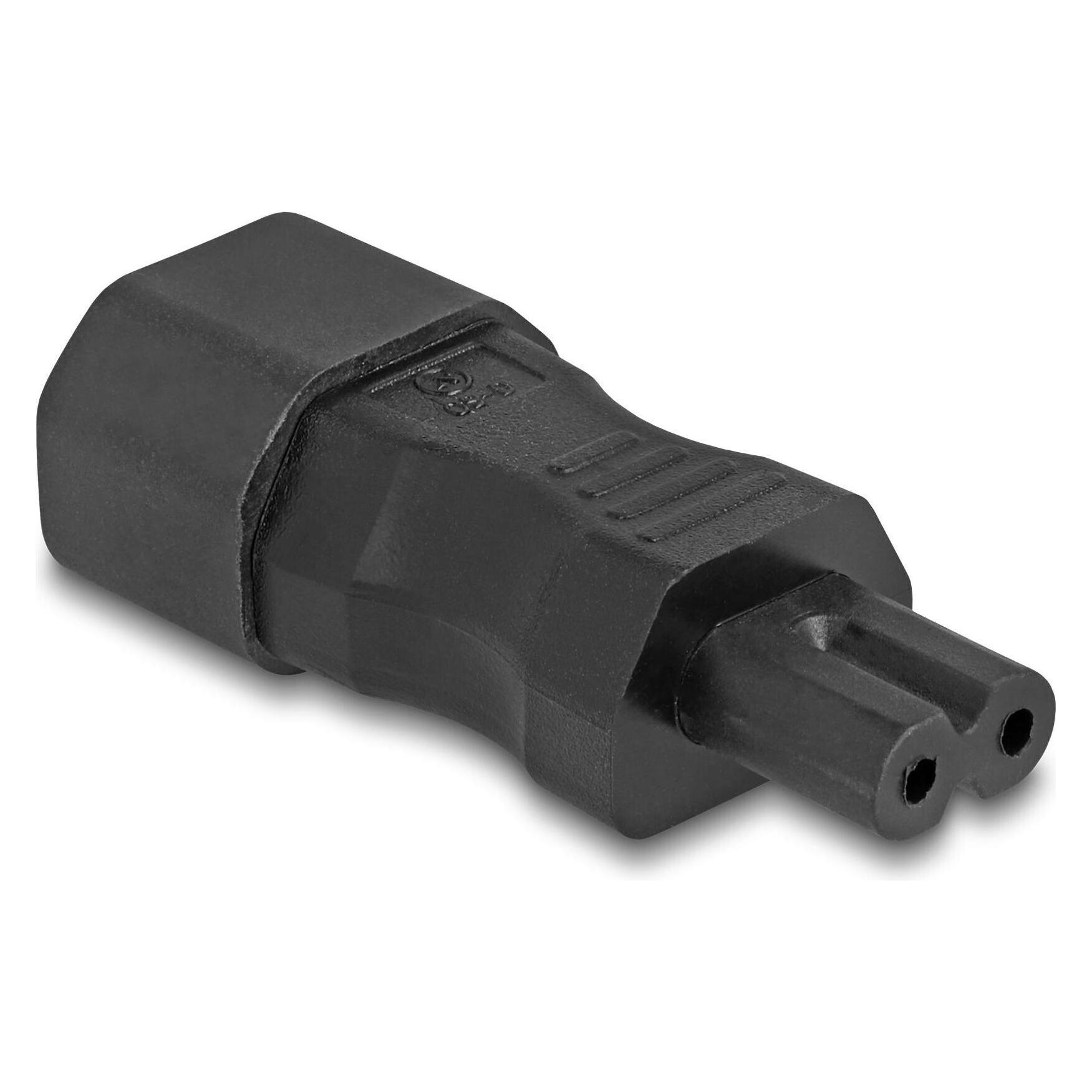 Delock Netzadapter IEC 60320 - C14 auf C7, Stecker / Buchse, 2,5 A, gerade (C14, C7) (80469)