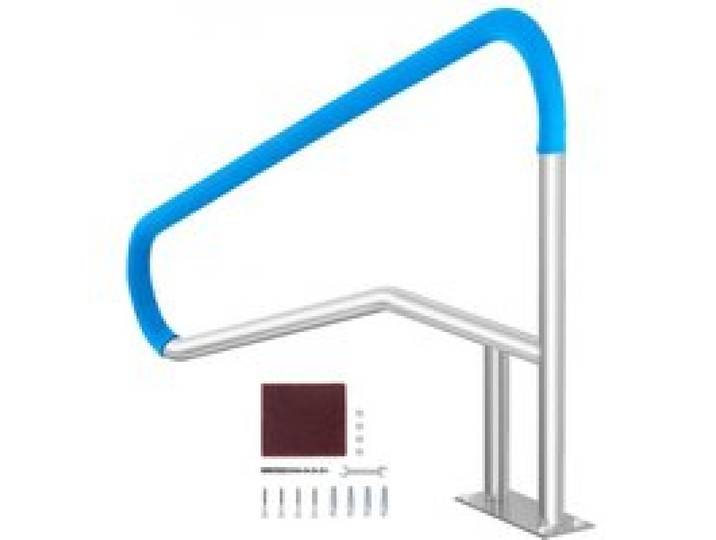 VEVOR Pool-Handlauf, 138x92,5x10cm Pooleinstieg Edelstahl mit Grundplatte für Innen-/Außenpools, Sicherheitsgeländer für Schwimmbäder, rostfreier Haltegriff mit Griffabdeckung & Zubehör für Spas