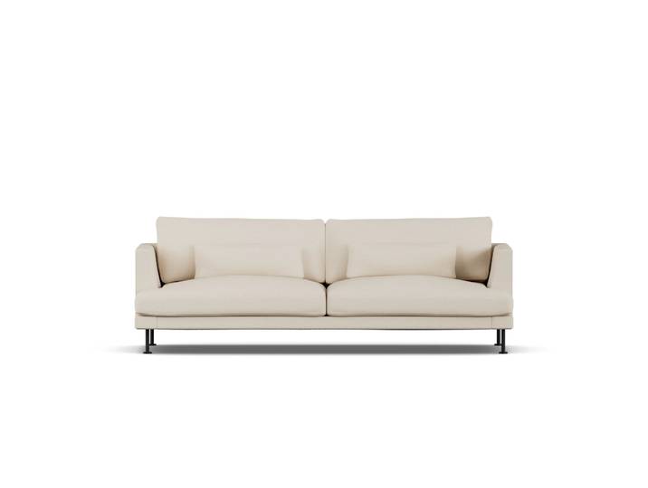1898 Bredhult Sofa Same Beige 6670-Schwarzer Stahl, 3-sitzig