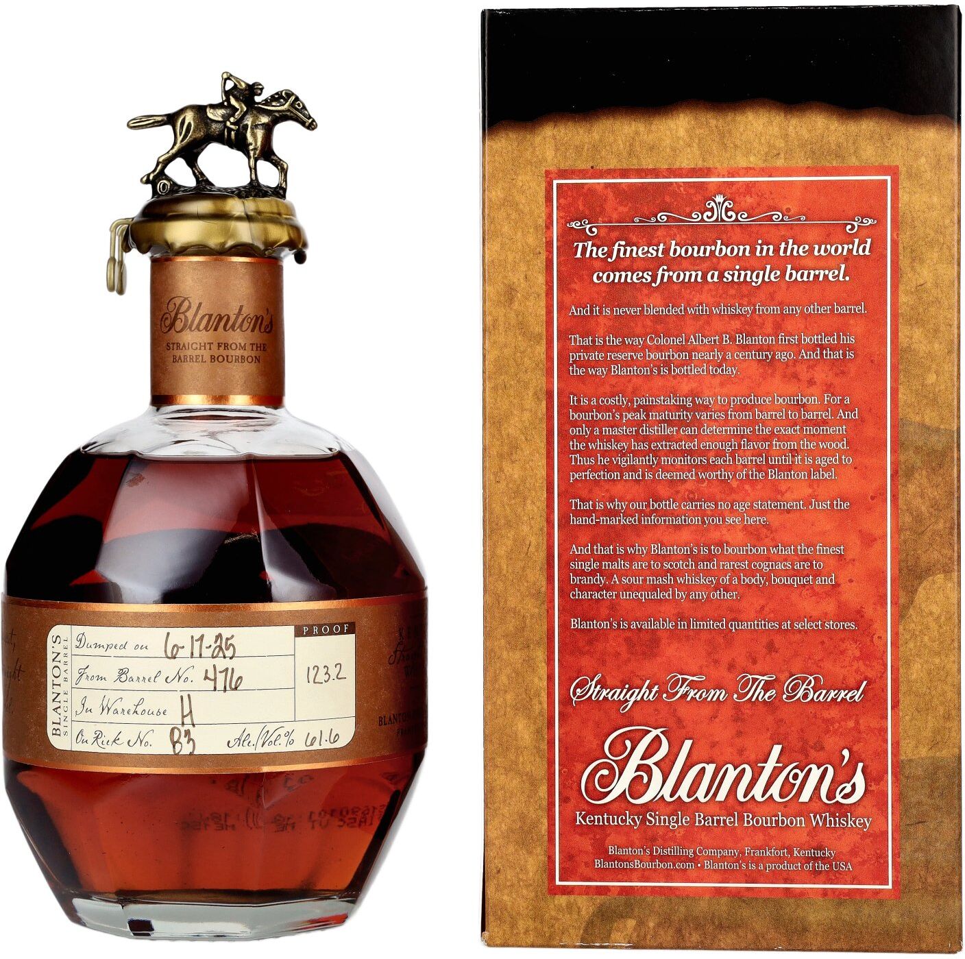 Blanton's Bourbon Blanton's STRAIGHT FROM THE BARREL BOURBON 61,6% Vol. 0,7l in Geschenkbox