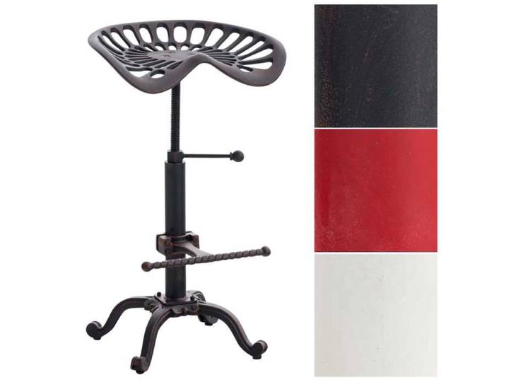 Tabouret de Bar Industriel Butch I - CLP - Siège en Fer Forgé - Pieds en Métal - Hauteur Réglable