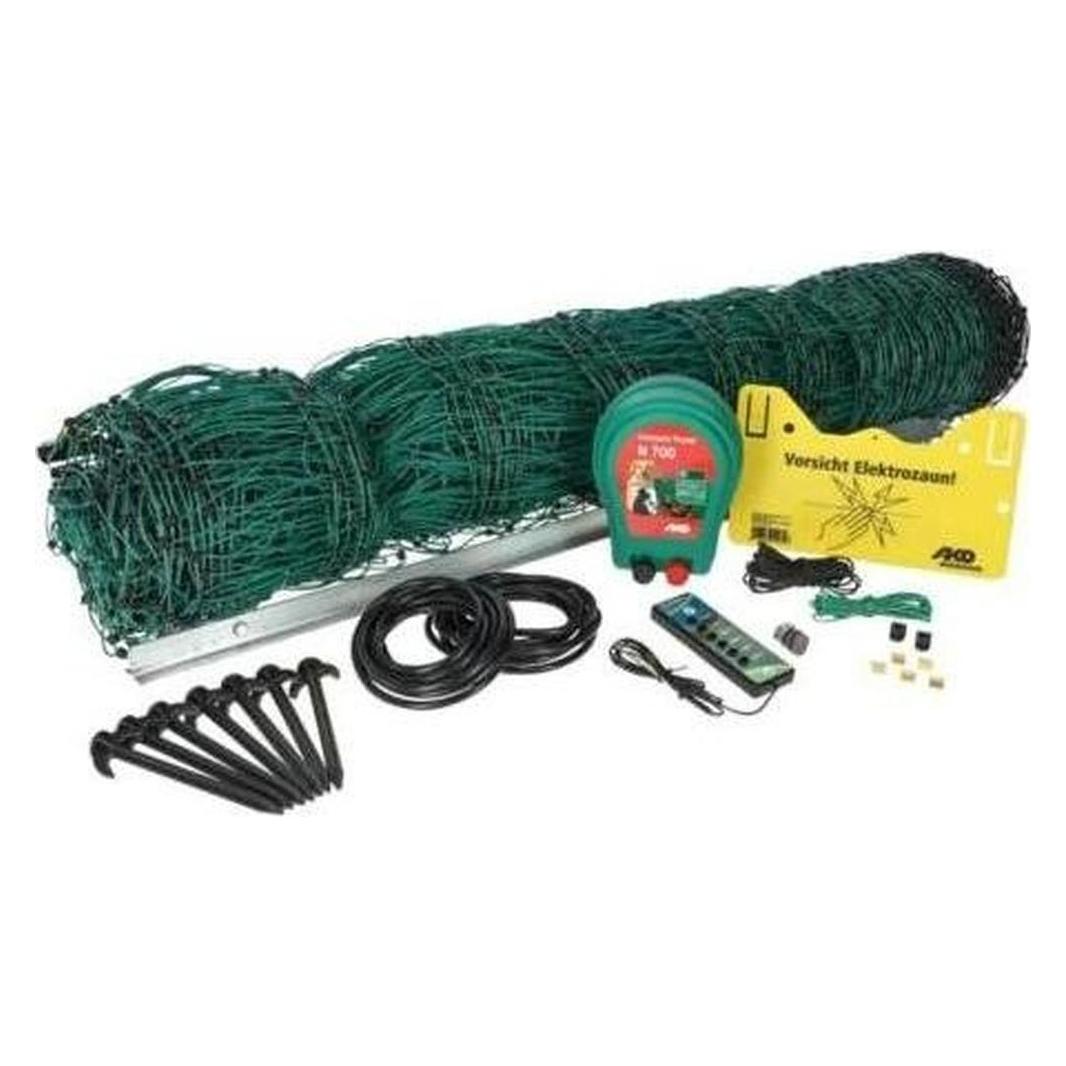 Kerbl Geflügelnetz-Set 50 m, grün, inkl. 230V Gerät + Zubehör, 441155 (441155)