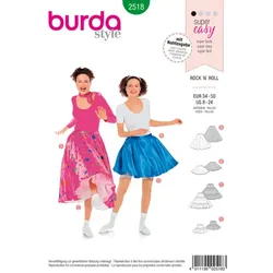 burda Schnitt 2518 "Rock ́n ́Roll Rock" Damengröße