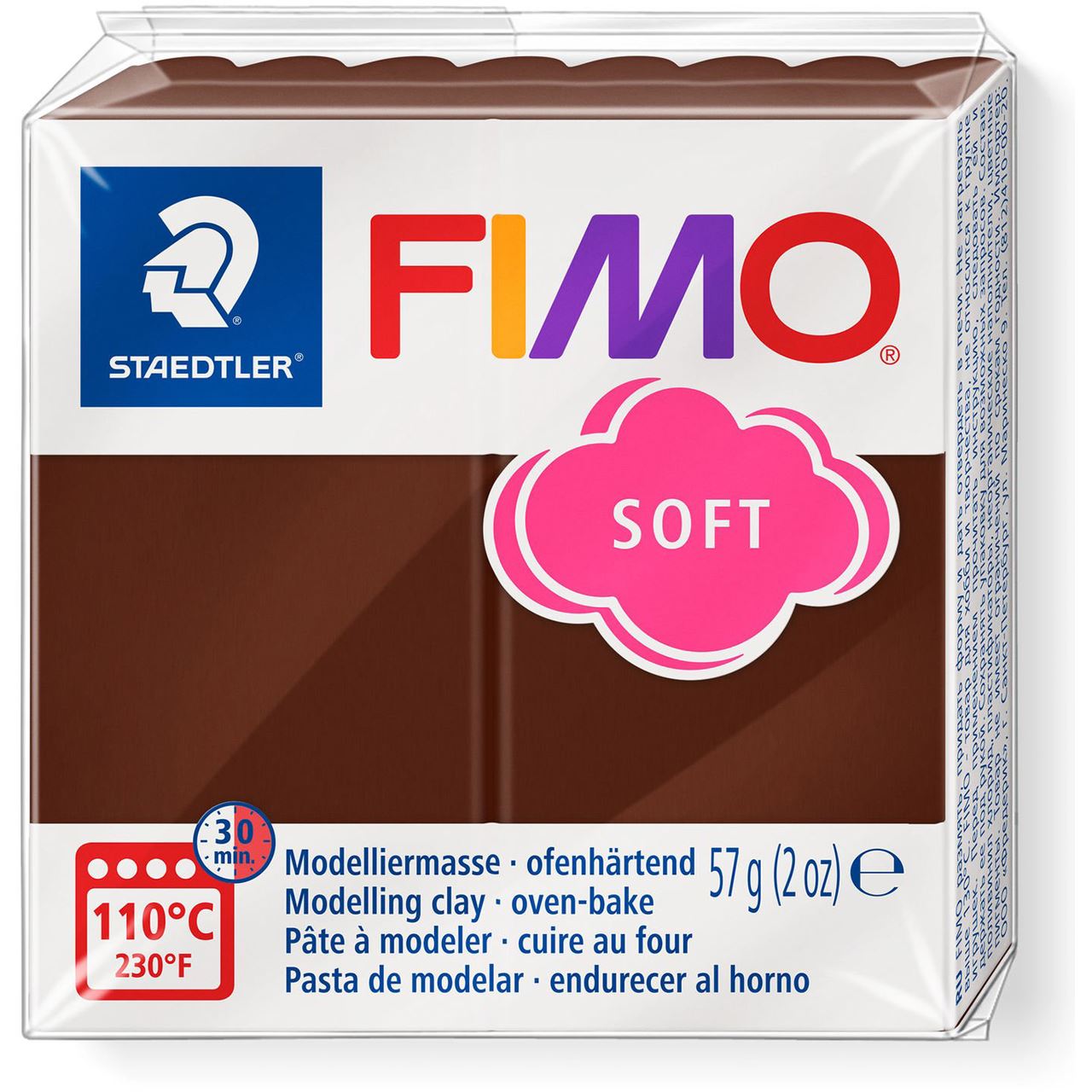 FIMO SOFT Modelliermasse, ofenhärtend, schokolade, 57 g