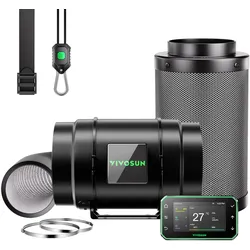 AeroZesh G8 Smart Abluftset Pro 200 mm mit GrowHub E42A+ bis 1232 m3/h