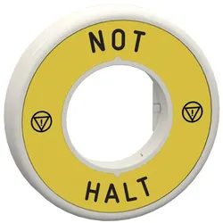 Schneider Electric ZBY9W2M230 Beleuchtbares Schild für Not-Aus/Not-Halt, 1 LED rot, 230V, NOT-HALT
