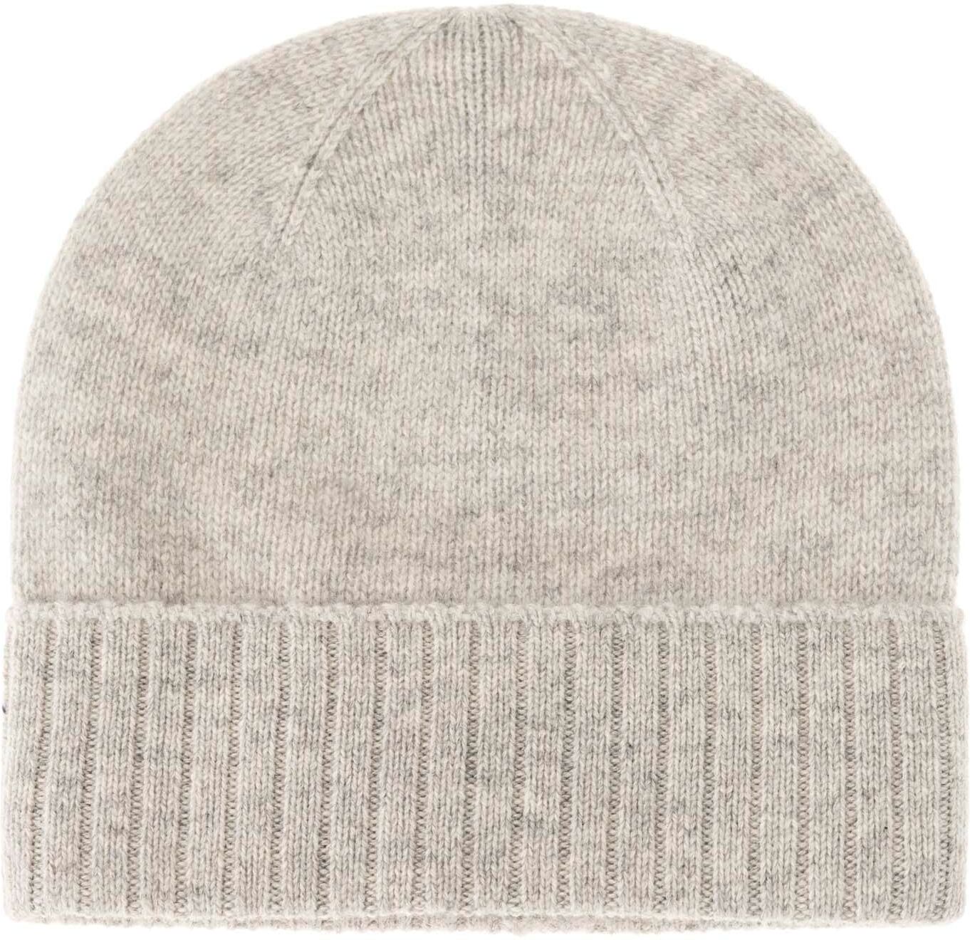 Strickmütze ZWILLINGSHERZ, Damen, grau (hellgrau), Strick, Kaschmir, Mützen Strickmütze, Feinstrick, breiter geripptem Umschlag hellgrau Einheitsgröße