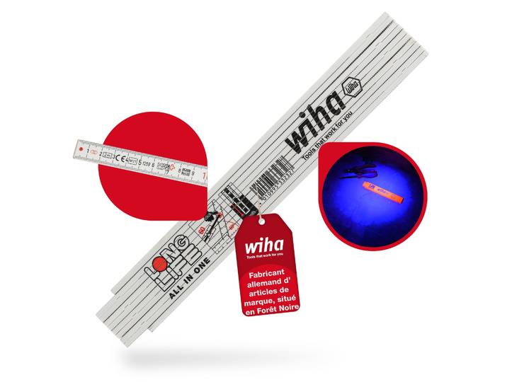 Mètre Pliant Longlife® All In One\, 2 M Métrique\, 10 Branches 15 Mm (33232) - Wiha