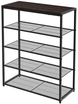 ClosetMaid Modern Walnut Steel Frame Shoe Storage Shelf