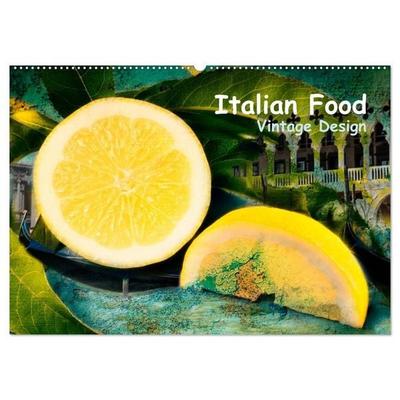 Italian Food - Vintage Design (Wandkalender 2027 DIN A2 quer), CALVENDO Monatskalender