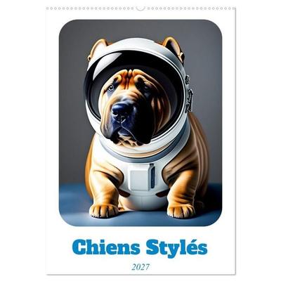 Chiens stylés (Calendrier mural 2027 DIN A2 horizontal), CALVENDO calendrier mensuel