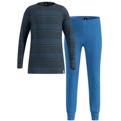 ODLO Kinder Unterwäsche/Sets lang Ki ACTIVE WARM SET, Größe 128 in Blau Blau