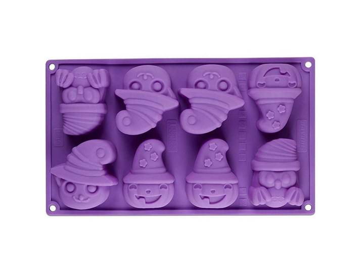 Backform Silikon Halloween Motiv, Lila, Kunststoff, Backen & Backzubehör, Backformen, Backformen-Sets