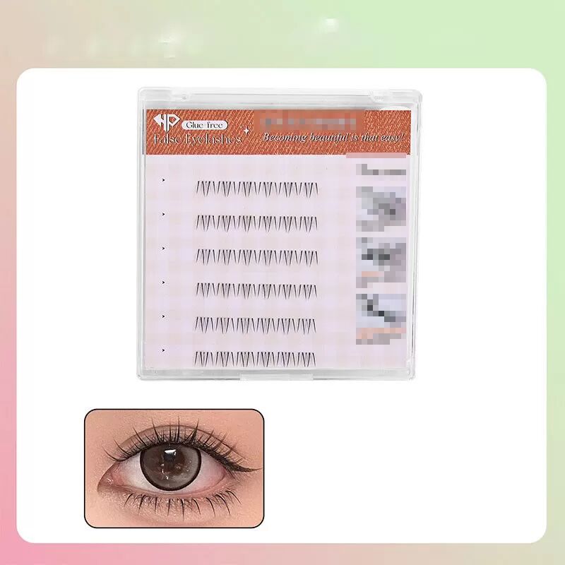 INF Kleberfreie Untere Falsche Wimpern - Katzenkrallen-Stil, 6D Flauschiger Natürlicher Look