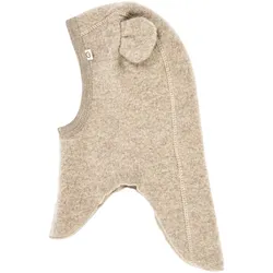 Müsli Wollfleece-Schlupfmütze mit Ohren, beige, 80