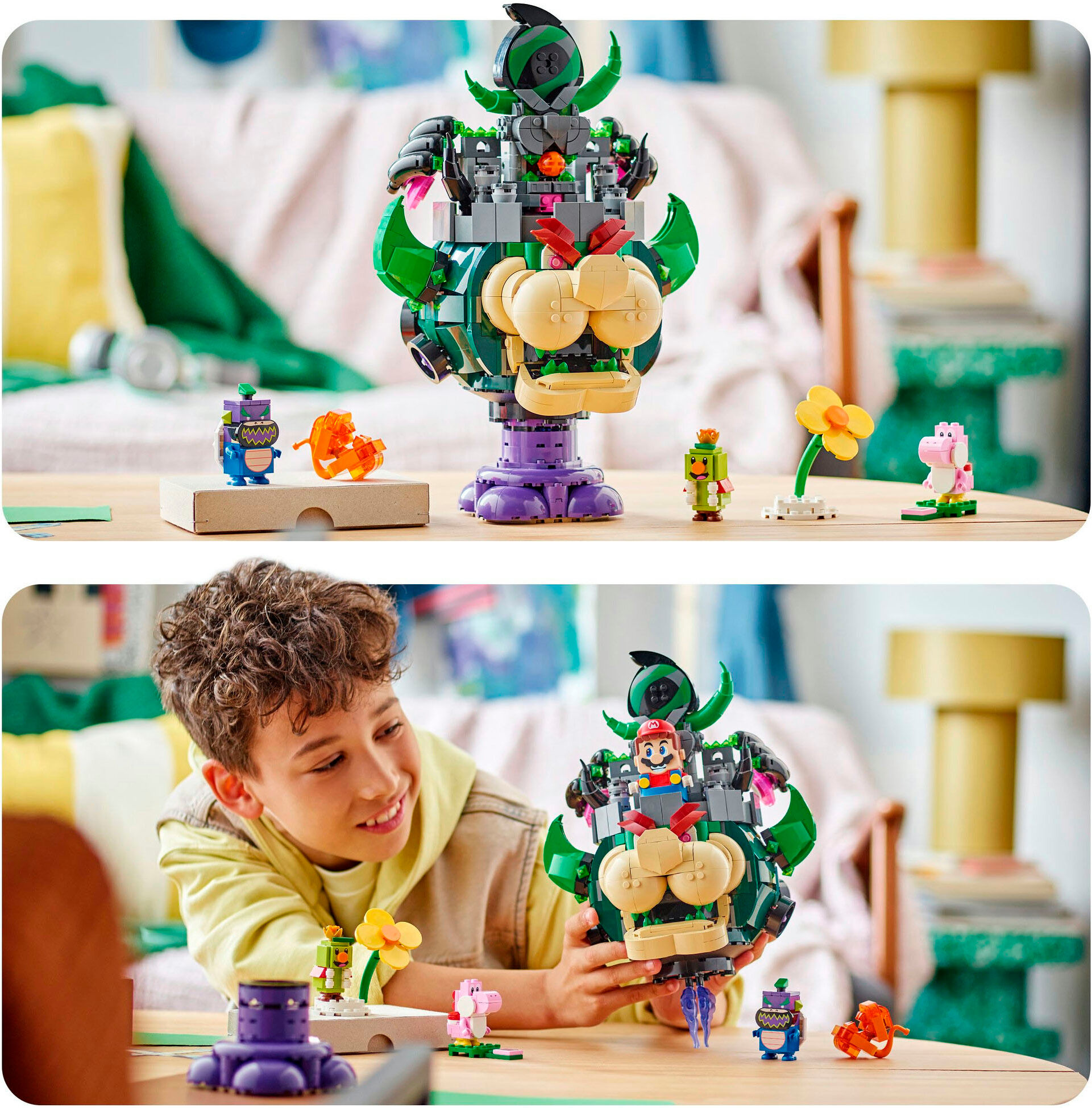 Konstruktionsspielsteine LEGO "Prinz Florian & Schloss-Bowser (72042), LEGO Super Mario", bunt, Spielbausteine, Kinder, Kunststoff, Konstruktionsspielsteine, Made in Europe