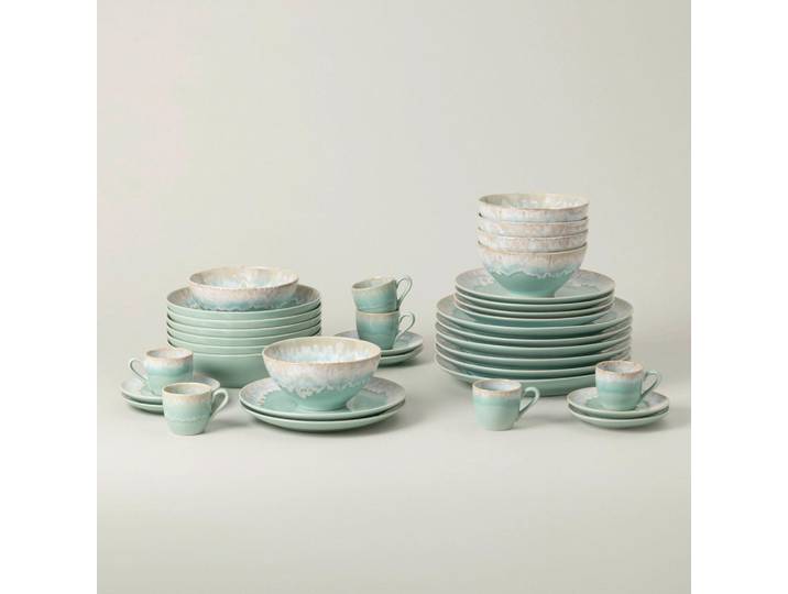 Costa Nova Kombiservice Taormina, Türkis, Keramik, 30-teilig, 100 ml,650 ml, Handmade in Europe, lebensmittelecht, Essen & Trinken, Geschirr, Geschirr-Sets, Kombiservice