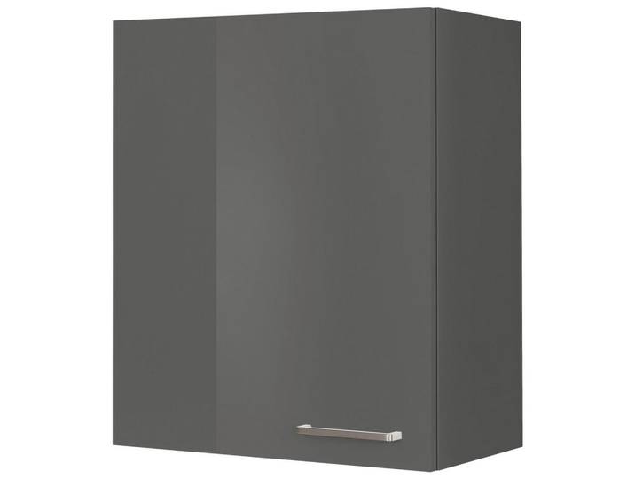 Küchenoberschrank, Grau, 60x72x35 cm, Holzwerkstoff, 2 Fächer & Hängend, Nobilia